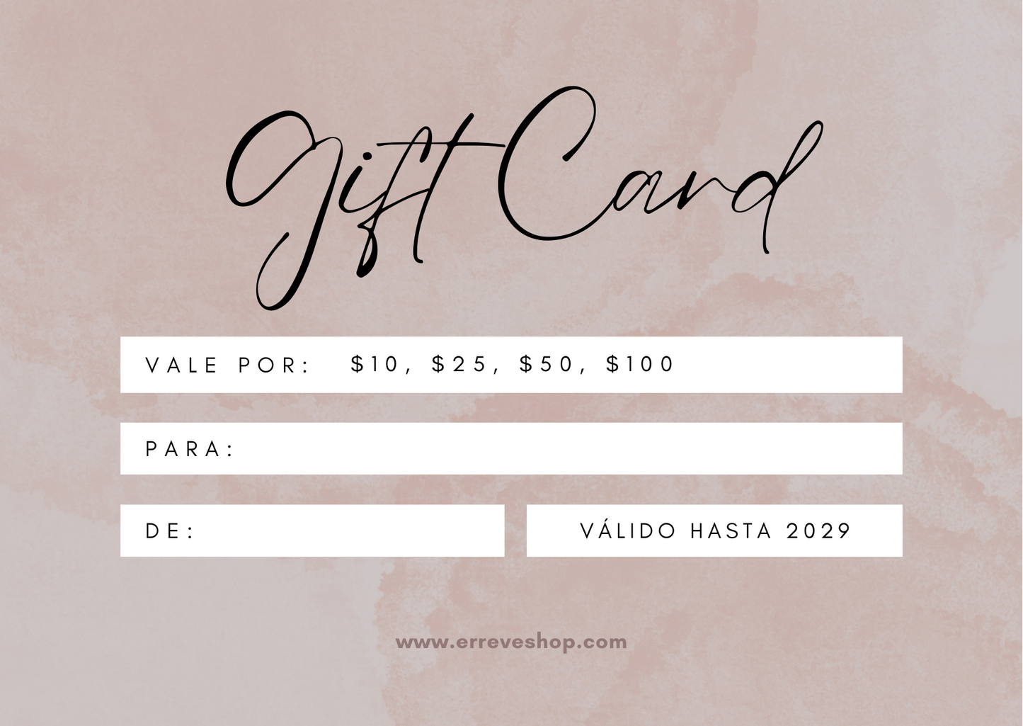 GIFT CARD DIGITAL ERREVÉ